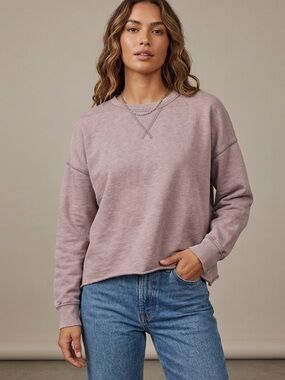 aerie Crewneck Sweatshirt in Dusty Mauve